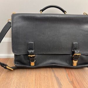 Coach Leather Black Briefcase